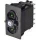 42081GG - On-off-on green illuminated D.P. switch. (1pc)